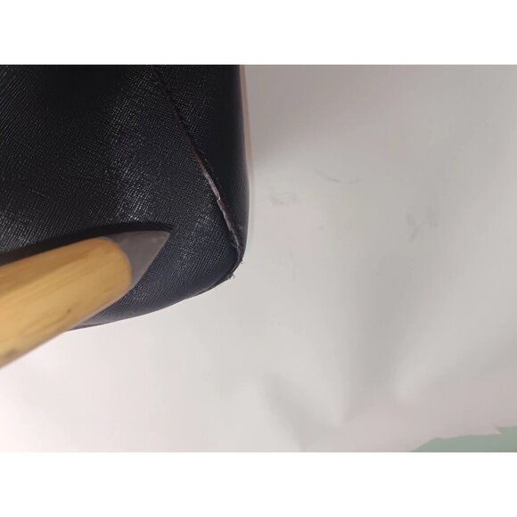 KATE SPADE Black Leather COVE Street GOLDIE Tote Handbag Crossbody Strap - Picture 6 of 16